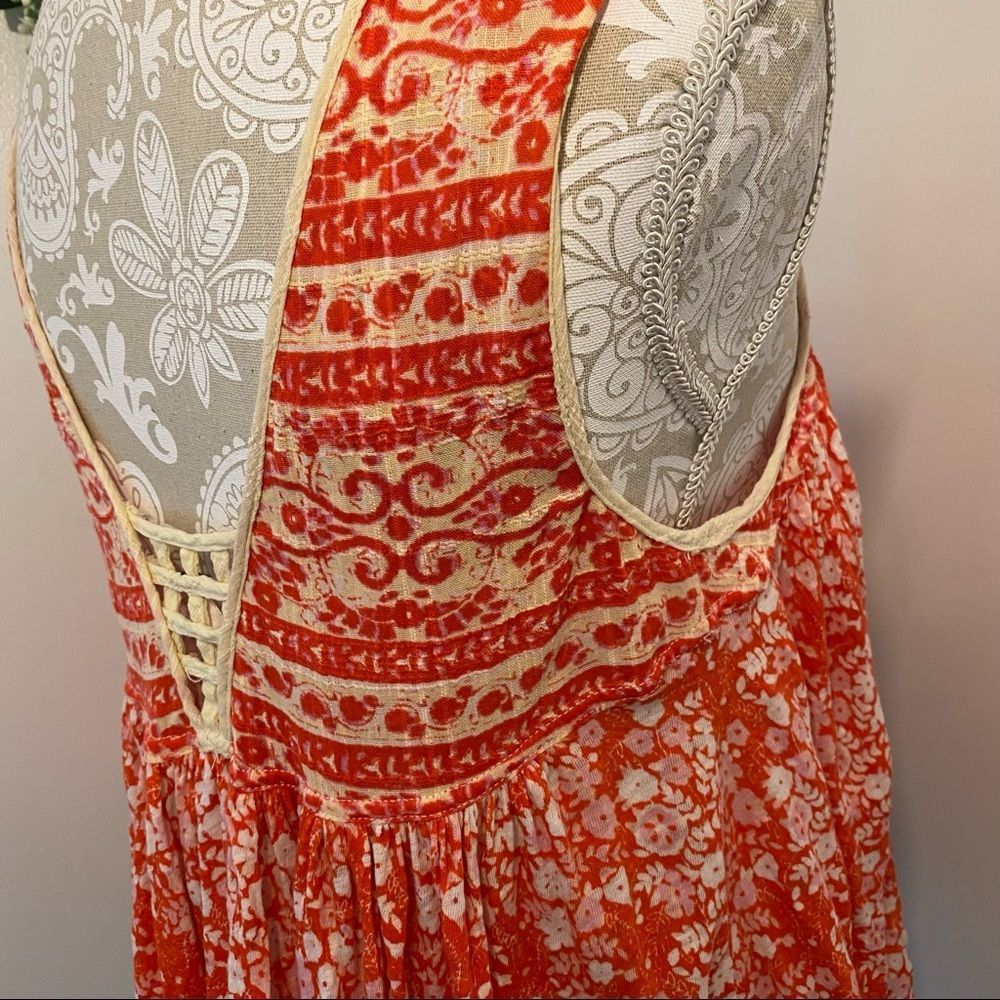 Free People Lucky Coin Festive Orange Small Tank Top - Picture 5 of 12